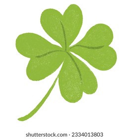 Fresh Green Three-Four Lucky Clover Leaf Elements