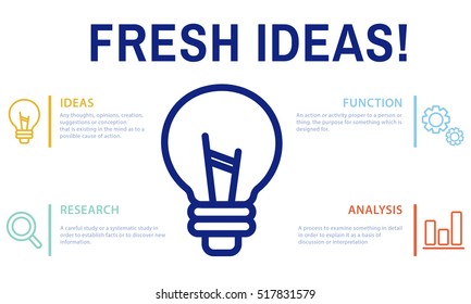 Fresh Ideas Creativity Light Bulb Concept