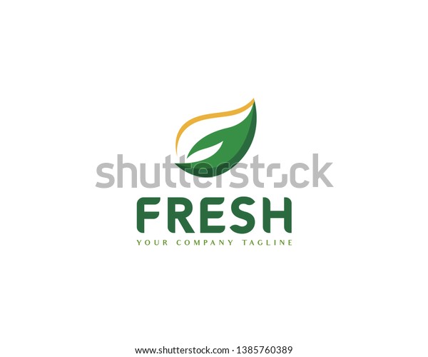 Fresh Logo Modern Futuristic Concept Stock Illustration 1385760389