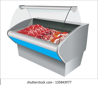 Fresh meat in refrigerator in a shop - Powered by Shutterstock