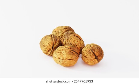 Fresh Natural Walnuts | Ideal for Healthy Snacks, Culinary Creations, and Food Photography | Perfect for Recipe Blogs, Nut-Based Dishes, and Gourmet Cooking - Powered by Shutterstock