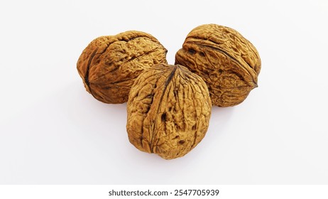 Fresh Natural Walnuts | Ideal for Healthy Snacks, Culinary Creations, and Food Photography | Perfect for Recipe Blogs, Nut-Based Dishes, and Gourmet Cooking - Powered by Shutterstock