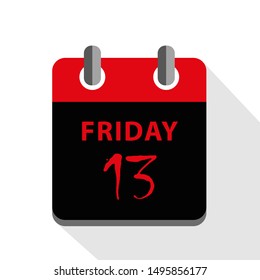 Friday The 13th Calendar Icon Illustration