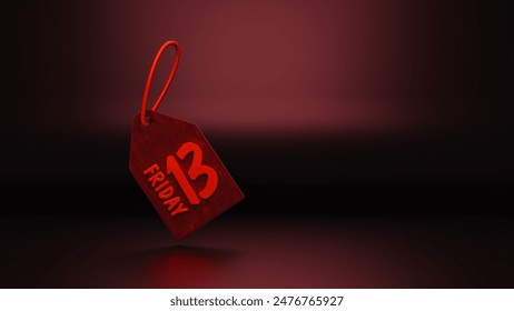 Friday the 13th sale. Premium price off event. Purchase reminder. Shop and voucher for Friday the 13th on the sale promo background. Big percent label discount. Creative marketing concept. 3d render - Powered by Shutterstock