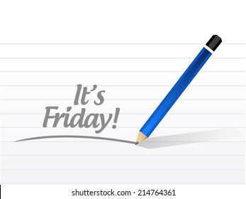 its friday message illustration design over a white background