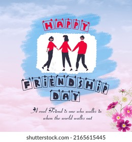 Friendship day holiday banner illustration
