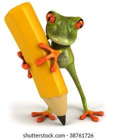 Frog crayon