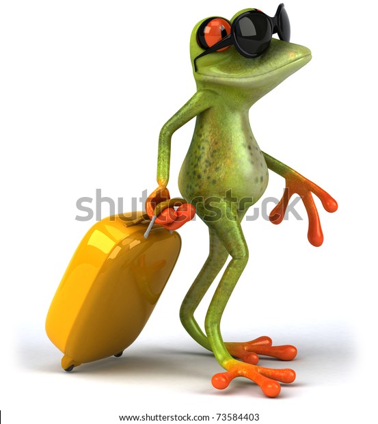 Frog Travel Stock Illustration 73584403