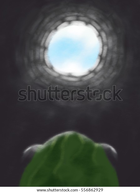 Frog Well Story Illustration Stock Illustration 556862929