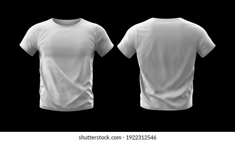 Front Back Views White Tshirt On Stock Illustration 1922312546 ...