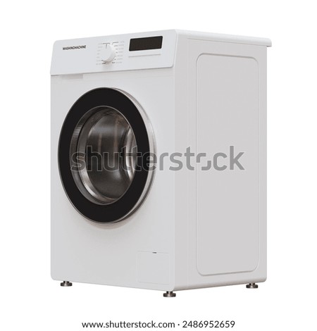 Front Loading Washing Machine 3D Render Illustration