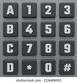 Front View 3d Numberpad Stock Illustration 2126406992 | Shutterstock