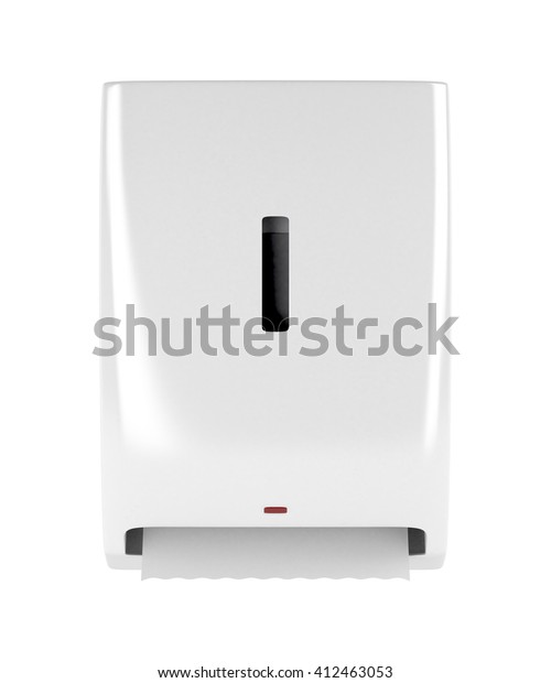 Front View Automatic Paper Towel Dispenser Stock Illustration