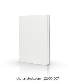 front view of blank book  on white background