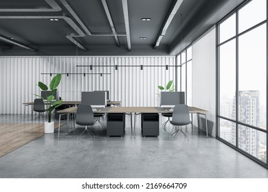 Front View On Wooden Tables Modern Stock Illustration 2169664709 ...