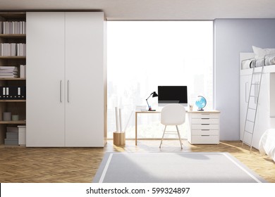 Kids Desk In Bedroom Stock Illustrations Images Vectors