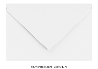 Front View Of A White Envelope (3d Render)