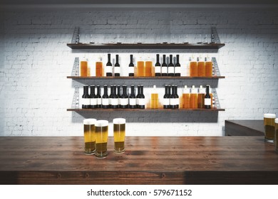 Front View Wooden Bar Counter Beer のイラスト素材 Shutterstock