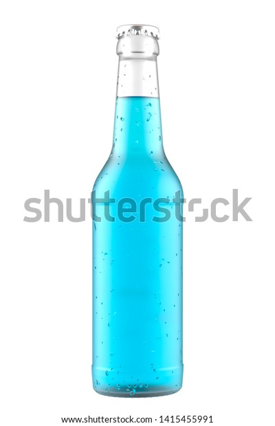 Download Frosted Clear Glass Bottle Long Neck Stock Illustration 1415455991