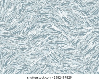 Frosty ice pattern on the window, seamless pattern, winter background, fresh cool hand drawn complicated graphic raster illustration