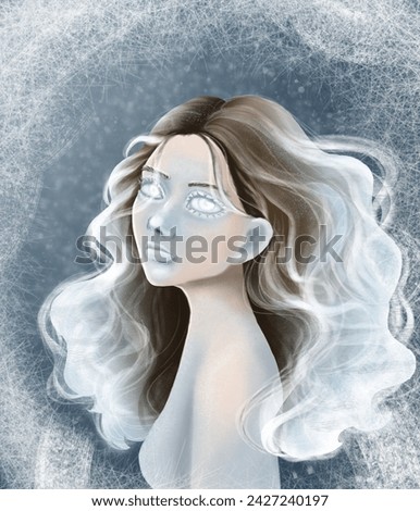 Frozen girl illustration. Winter queen Stock photo © 