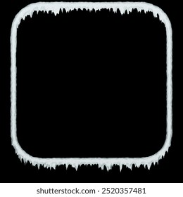 Frozen Square Border: A square frame made of ice, perfect for adding a touch of winter magic to your designs.