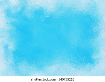 Frozen Window Ice Blue Frame Background