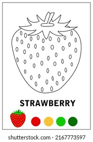 Fruit Coloring Pages Coloring Book Page Stock Illustration 2167773597