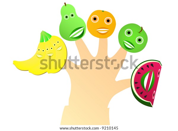 fruit finger puppets