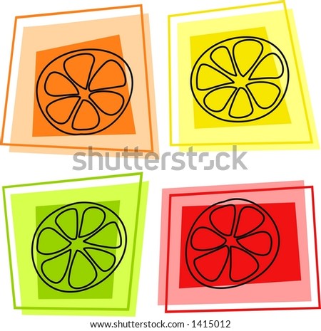 fruit slice icons