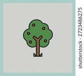 Fruit tree vector illustration image 