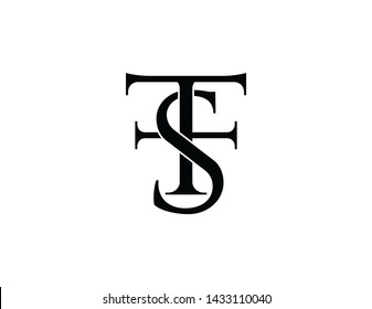 Fsf Letter Original Monogram Logo Design Stock Vector (Royalty Free ...