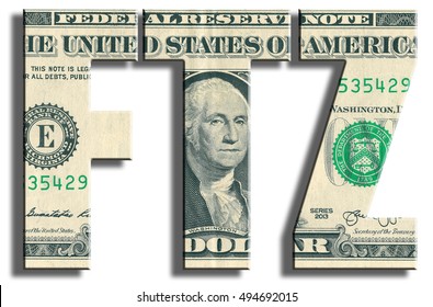 FTZ - Free Trade Zone. US Dollar Texture.