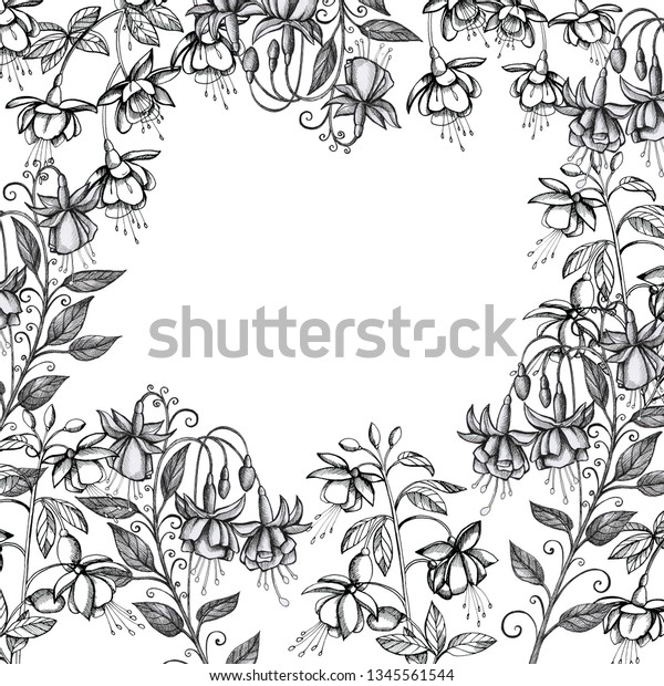 fuchsia pattern flowers\
card