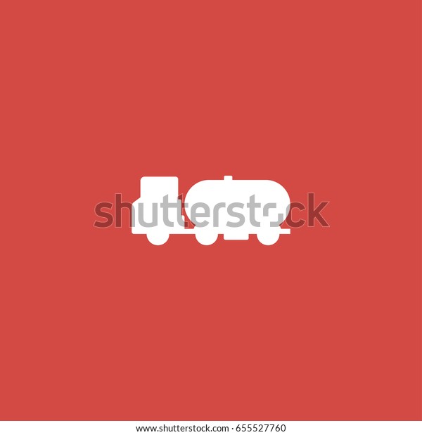 fuel\
tanker truck icon. sign design. red\
background