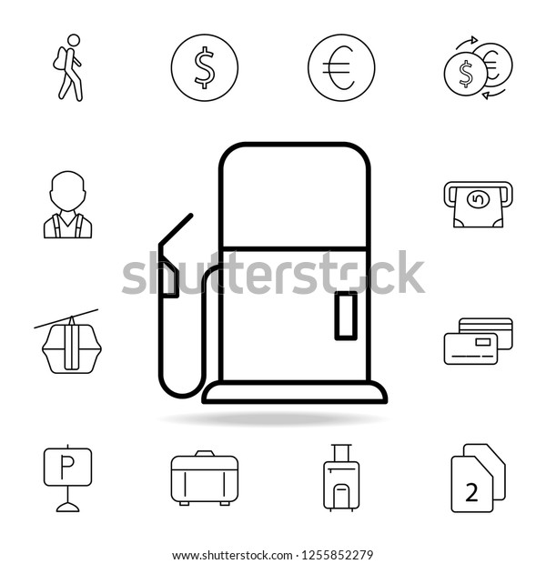 fueling\
apparatus icon. Element of simple icon for websites, web design,\
mobile app, info graphics. Thin line icon for website design and\
development, app development on white\
background