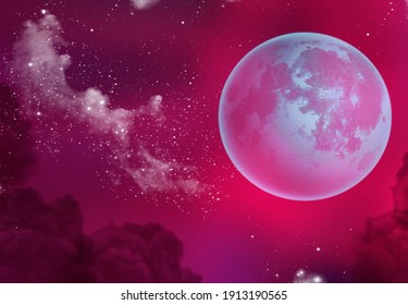 Full Pink Moon Images Stock Photos Vectors Shutterstock