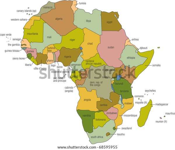 Africa Map Labeled Country