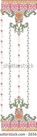 full compose embroidery duppata pattern 