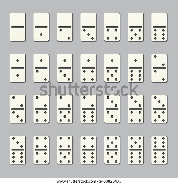 Full Domino Pieces Numbered Tiles Family Stock Illustration 1433825495 ...