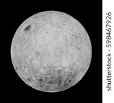 full far side of the Moon isolated on black background (3d illustration, elements of this image are furnished by NASA) 