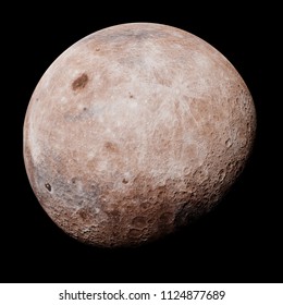 full far side of the Moon isolated on black background (3d space render, elements of this image are furnished by NASA)