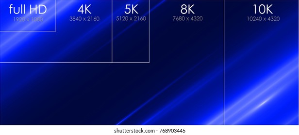 Full Hd 4k 5k 8k 10k Stock Illustration 768903445 | Shutterstock