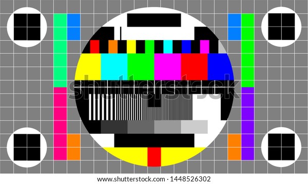 Full HD Size 16:9 , Television Test Of\
Stripes . Signal TV Pattern Test Or Television Color Bars Signal.\
End Of The TV ColorS Bars For\
Background.