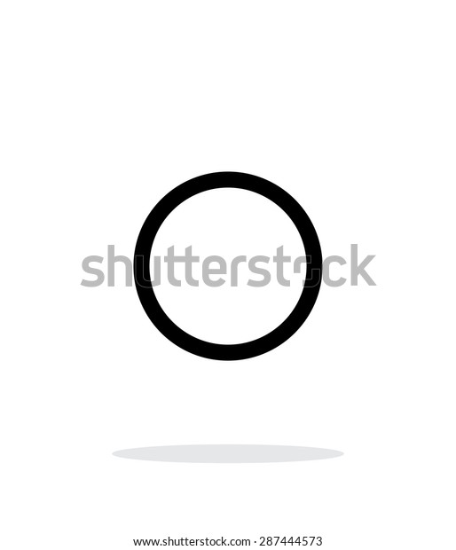 Full moon\
abstract simple icon on white\
background.
