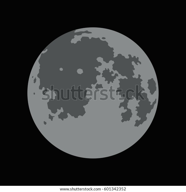 Full\
Moon Simple Icon on Black Background.\
illustration