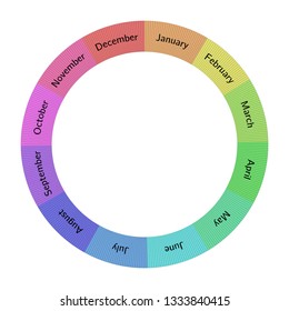 Full Spectrum Year Cycle Illustration White Stock Illustration ...