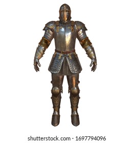 Full Suit Armour Steel Medieval 3d Stock Illustration 1697794096 ...