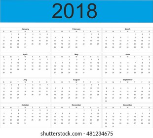 Full Year Calendar Stock Illustration 481234675 | Shutterstock