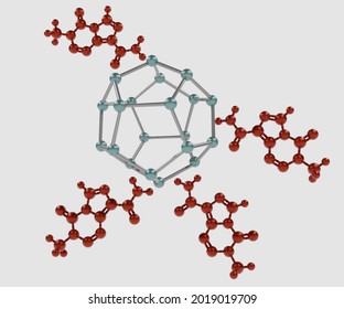 Fullerenes Can Act As Drug Delivery Nanomaterials 3d Rendering